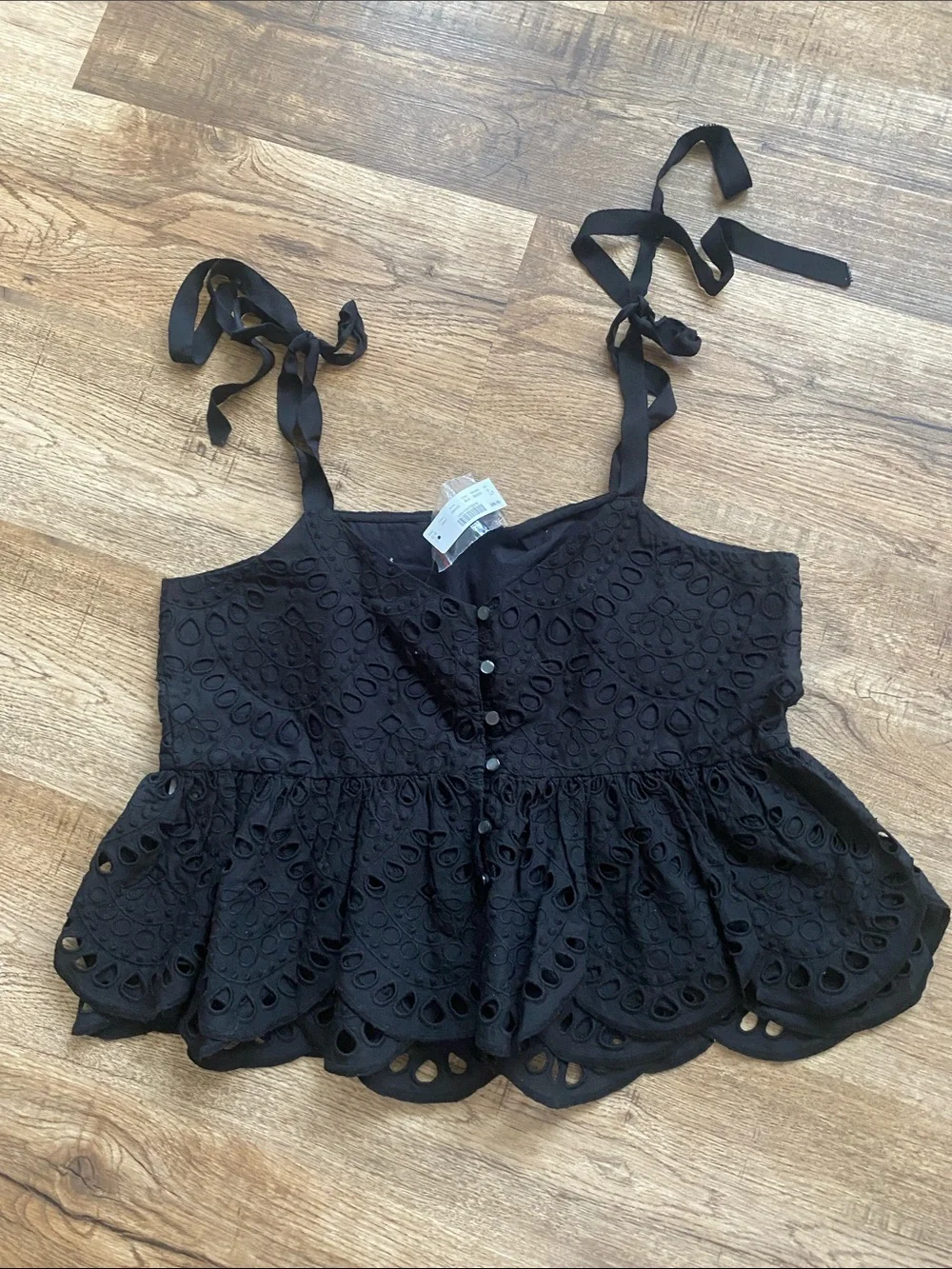 J. Crew Eyelet Tie Up Blouse Womens 12